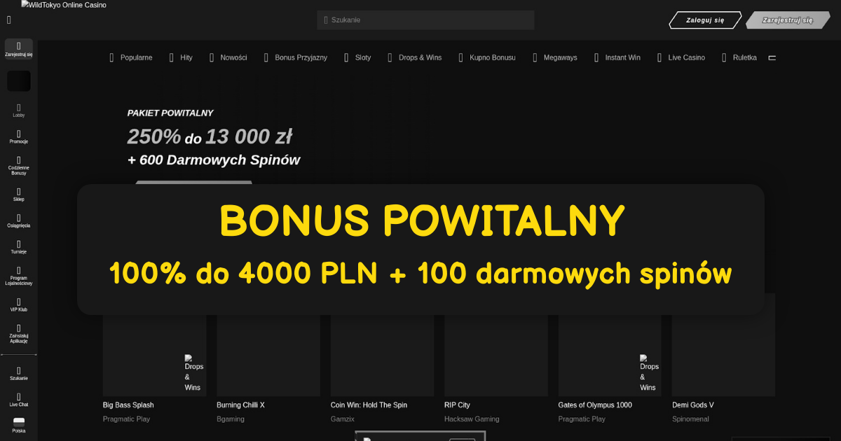 WildTokyo Casino: Sloty i Bonus w Polsce